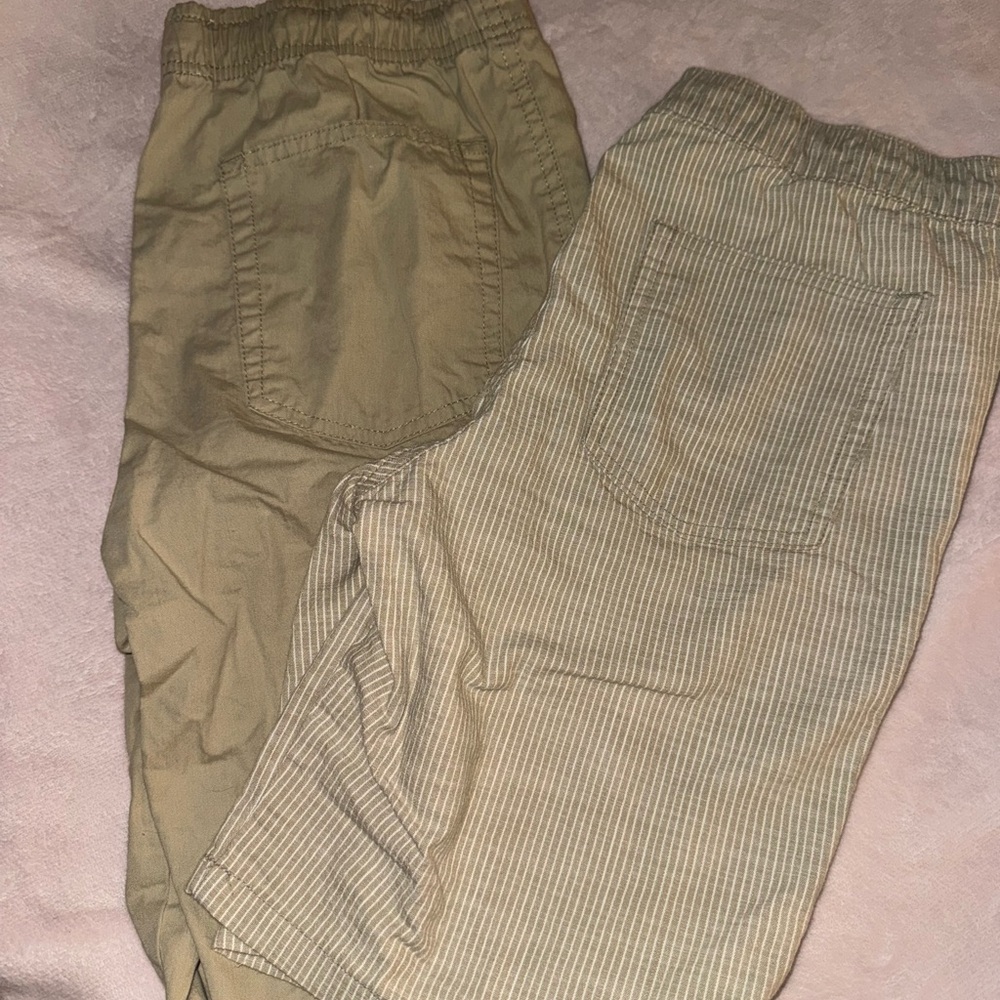Cat & Jack Kids Tan and Striped Bottoms - Picture 2 of 4